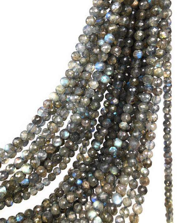 Natural Labradorite Gemstone Beads, Bulk Wholesale Beads for Jewelry Making, 6-7mm, 14