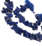 Lapis Lazuli Gemstone Beads, Natural Rough Lapis Lazuli Polished Beads, Jewelry Supplies for Jewelry Making, Wholesale Beads, 8" Strand