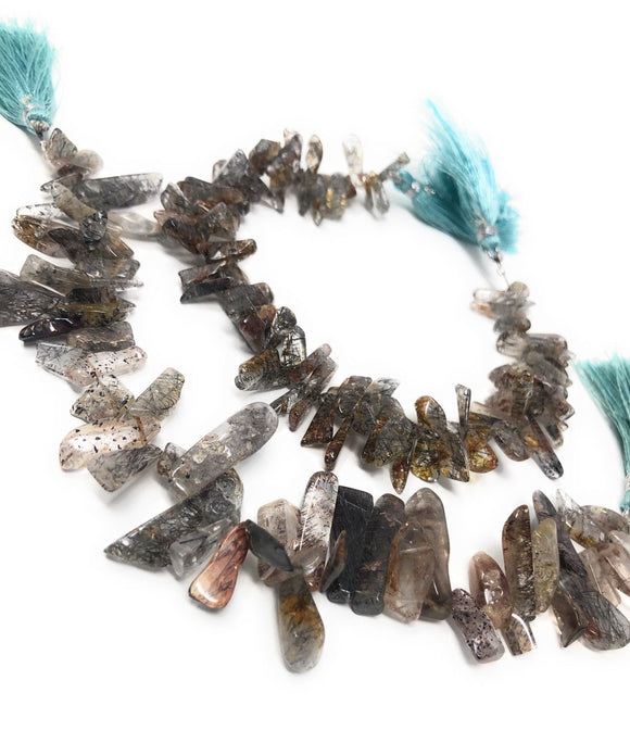 Multi Rutile Beads - Rough Polished, Gemstone Beads, Jewelry Supplies for Jewelry Making, Wholesale Beads, Bulk Beads, 8