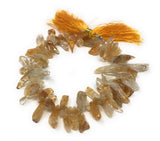 Citrine Gemstone Beads - Rough Polished, Citrine Beads, Jewelry Supplies for Jewelry Making, Bulk Beads, 8mm - 16mm, 7.75" Strand