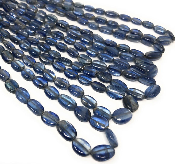 Kyanite Beads, Gemstone Beads, Jewelry Supplies, Wholesale Bulk Beads, Natural Kyanite Smooth Beads AAA+ Grade, 6x4mm-12x8mm, 15