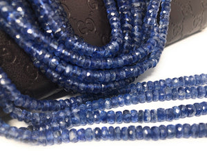 Kyanite Gemstone Beads, Jewelry Supplies, Wholesale Bulk Beads, Natural Kyanite Faceted Beads AAA Grade, 3.5mm - 5mm