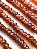 Garnet Beads, Gemstone Beads, Rare Orange Brown Garnet Beads, Wholesale Beads, Bulk Beads, AAA+ Quality, 3-4mm , 16" Strand