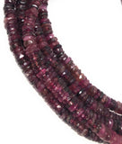Natural Tourmaline Heishi Beads, Gemstone Beads, Tourmaline Beads, Pink Tourmaline Beads, Jewelry Supplies, Wholesale Beads, 13.5" Strand