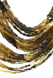 Natural Petro Tourmaline Beads, Gemstone Beads, Shaded Tourmaline Brick Beads, Wholesale Bulk Beads, AAA Quality, 13" Strand