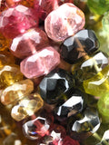 Tourmaline Gemstone Beads, Natural Multi Tourmaline Beads, Jewelry Supplies, Bulk Beads, AAA+ Quality , 5.5mm - 6mm, 13.25" Strand