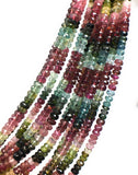 Tourmaline Gemstone Beads, Natural Multi Tourmaline Beads, Jewelry Supplies, Bulk Beads, AAA+ Quality , 5.5mm - 6mm, 13.25" Strand
