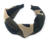 Camouflage Headband for Girls, Bohemian Military Turban Headbands, Camo Knot Retro Hairband for Women, 1 Pc