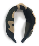 Camouflage Headband for Girls, Bohemian Military Turban Headbands, Camo Knot Retro Hairband for Women, 1 Pc