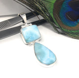Larimar Pendant, Natural Gemstone Pendant, Sterling Silver Jewelry, Bohemian Jewelry, Wholesale Jewelry Making Supplies, Gifts for Her