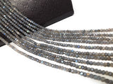 Labradorite Gemstone Beads - Blue Fire Coated Labradorite Beads, Bulk Wholesale Beads for Jewelry Making, 4-4.5mm, 13" Strand