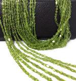 Natural Peridot Faceted Beads, Genuine Gemstone Wholesale Beads, Bulk Jewelry Supplies for Jewelry Making, 12.5" Strand