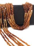 Natural Hessonite Garnet Beads, Genuine Gemstone Wholesale Beads, Bulk Jewelry Supplies for Jewelry Making, 12.5" Strand