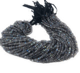 Labradorite Gemstone Beads, Blue Flash Labradorite Beads, Bulk Wholesale Beads for Jewelry Making, 3.5-4mm, 12.5" Strand