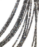 Labradorite Gemstone Beads, Blue Flash Labradorite Beads, Bulk Wholesale Beads for Jewelry Making, 3.5-4mm, 12.5" Strand