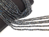 Labradorite Gemstone Beads, Blue Flash Labradorite Beads, Bulk Wholesale Beads for Jewelry Making, 3.5-4mm, 12.5" Strand