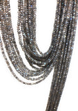 Labradorite Gemstone Beads - Shimmer Coated Labradorite Beads, Bulk Wholesale Beads for Jewelry Making, 3-4mm, 12.75" Strand