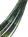 Natural Chrome Diopside Beads, Gemstone Beads, Wholesale Beads, Bulk Beads, Jewelry Supplies for Jewelry Making, 3- 3.5mm, 14"strand