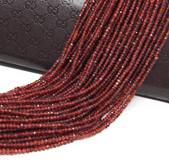 Garnet Gemstone Beads, Mozambique Garnet Beads, Jewelry Supplies for Jewelry Making, Wholesale Beads, Bulk Beads, 3 -3.5mm , 12.5