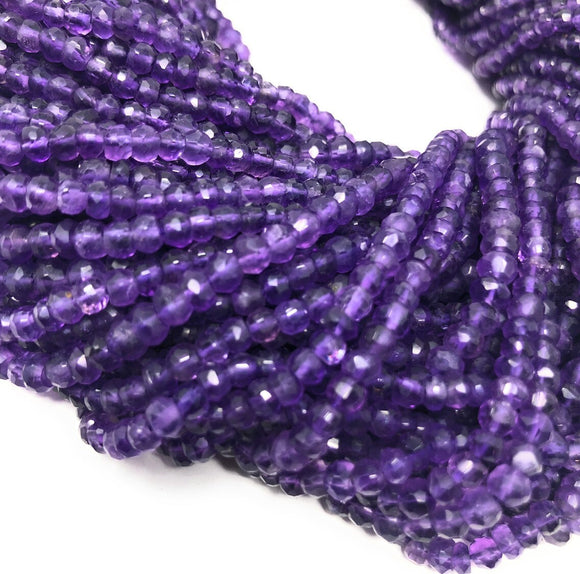 Natural Amethyst Beads, Jewelry Making Supplies, Wholesale Beads, Gemstone Beads, Bulk Beads, 4mm-4.5mm, 13