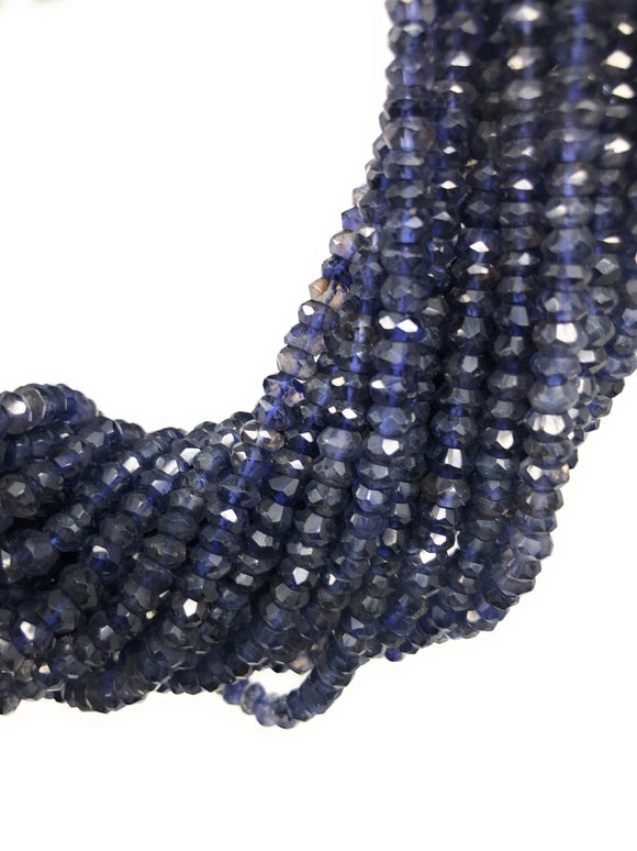 Natural Iolite Faceted Beads, Gemstone Beads, Wholesale Beads, Bulk Beads, AA Quality, 5-6mm, 13