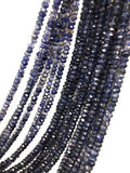 Natural Iolite Faceted Beads, Gemstone Beads, Wholesale Beads, Bulk Beads, AA Quality, 5-6mm, 13" Strand
