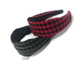 Wide Plaid Headband for Girls, Vintage Style Hairband, Gifts for Girls, Back to School, Adult Headband