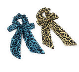 Set of 2, Printed Scrunchies for Women, Ponytail Holder Hair Tie for Girls, Long Tail Scarf Scrunchies for Women, Gifts for Girls