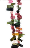 Natural Tourmaline Side Drilled Stick Beads, Gemstone Beads, Natural Tourmaline Beads, AAA+ Quality Wholesale Bulk Beads, 8" Strand