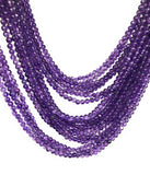 Natural Amethyst Gemstone Beads, Jewelry Supplies for Jewelry Making, Wholesale Gemstone Beads, 13.5" Strand, 4-5mm
