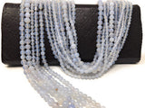 Natural Chalcedony Gemstone Beads, Jewelry Supplies for Jewelry Making, Wholesale Gemstone Beads, 13.5" Strand