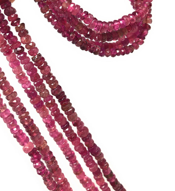 Tourmaline Beads, Gemstone Beads, Pink Tourmaline Beads, Beading Supplies, Natural Tourmaline Beads, Wholesale Beads, Bulk Beads, 13.5