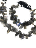 Labradorite Gemstone Beads, Natural Rough Polished Labradorite Beads, Wholesale Beads, Bulk Beads, 8" Strand