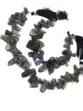 Labradorite Gemstone Beads, Natural Rough Polished Labradorite Beads, Wholesale Beads, Bulk Beads, 8" Strand