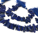 Lapis Lazuli Gemstone Beads, Natural Rough Lapis Lazuli Polished Beads, Jewelry Supplies for Jewelry Making, Wholesale Beads, 8" Strand