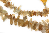 Citrine Gemstone Beads - Rough Polished, Citrine Beads, Jewelry Supplies for Jewelry Making, Bulk Beads, 8mm - 16mm, 7.75" Strand