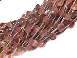 Strawberry Quartz Beads, Gemstone Beads, Jewelry Supplies for Jewelry Making, Wholesale Bulk Beads, 8" Strand
