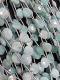 Amazonite Gemstone Beads,Jewelry Supplies forJewelry Making, Wholesale Beads, Bulk Beads, 8mm -9mm, 8" Strand