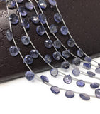 Natural Iolite Beads, Gemstone Beads, Wholesale Beads, Bulk Beads, Jewelry Making Supplies, 8.5mm -9.5mm, 8" Strand