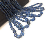 Kyanite Beads, Gemstone Beads, Jewelry Supplies, Wholesale Bulk Beads, Natural Kyanite Smooth Beads AAA+ Grade, 6x4mm-12x8mm, 15" Strand