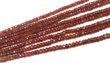 Garnet Beads, Gemstone Beads, Rare Orange Brown Garnet Beads, Wholesale Beads, Bulk Beads, AAA+ Quality, 3-4mm , 16" Strand