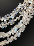 Rainbow Moonstone Beads, Moonstone Beads, Gemstone Beads, Jewelry Supplies, Wholesale Beads, AAA+ Quality, 7x6mm -10x7mm, 9.75" Strand