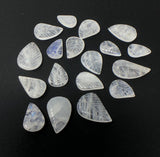 19 Pieces Lot of Moonstone Carved Leaf Beads - Top Drilled, Rainbow Moonstone Carved Leaf Beads, Bulk Beads, Loose Gemstone Beads
