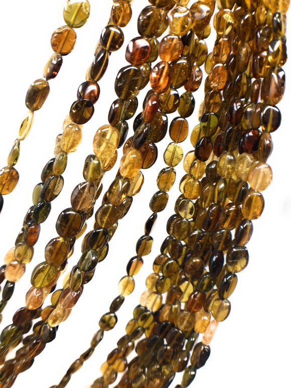 Natural Petro Tourmaline Oval Beads, Gemstone Beads, Tourmaline Beads, Wholesale Bulk Beads, AAA Quality - 6x5mm - 9x6mm , 12.5