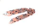 Printed Star Chiffon Scrunchies for Women, Ponytail Holder Hair Tie for Girls, Long Tail Scarf Scrunchies for Women, Gifts for Girls