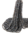 Labradorite Gemstone Beads - Shimmer Coated Labradorite Beads, Bulk Wholesale Beads for Jewelry Making, 3-4mm, 12.75" Strand