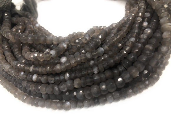 Gray Moonstone Beads, Gemstone Beads, Jewelry Supplies, Jewelry Making, Wholesale Beads, Bulk Beads, 13.5