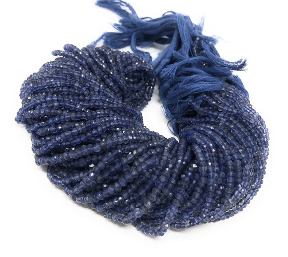 Natural Iolite Faceted Beads, Gemstone Beads, Wholesale Beads, Bulk Beads, AA Quality, 4-4.5mm, 13