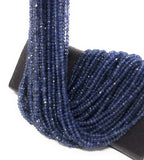 Natural Iolite Faceted Beads, Gemstone Beads, Wholesale Beads, Bulk Beads, AA Quality, 4-4.5mm, 13" Strand