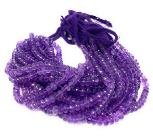 Natural Amethyst Beads, Jewelry Making Supplies, Wholesale Beads, Gemstone Beads, Bulk Beads, 9"Strand